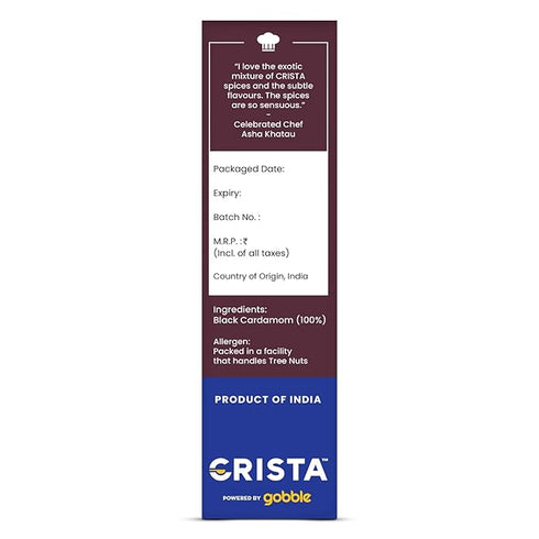 CRISTA Darjeeling Whole Black Cardamom Seeds
